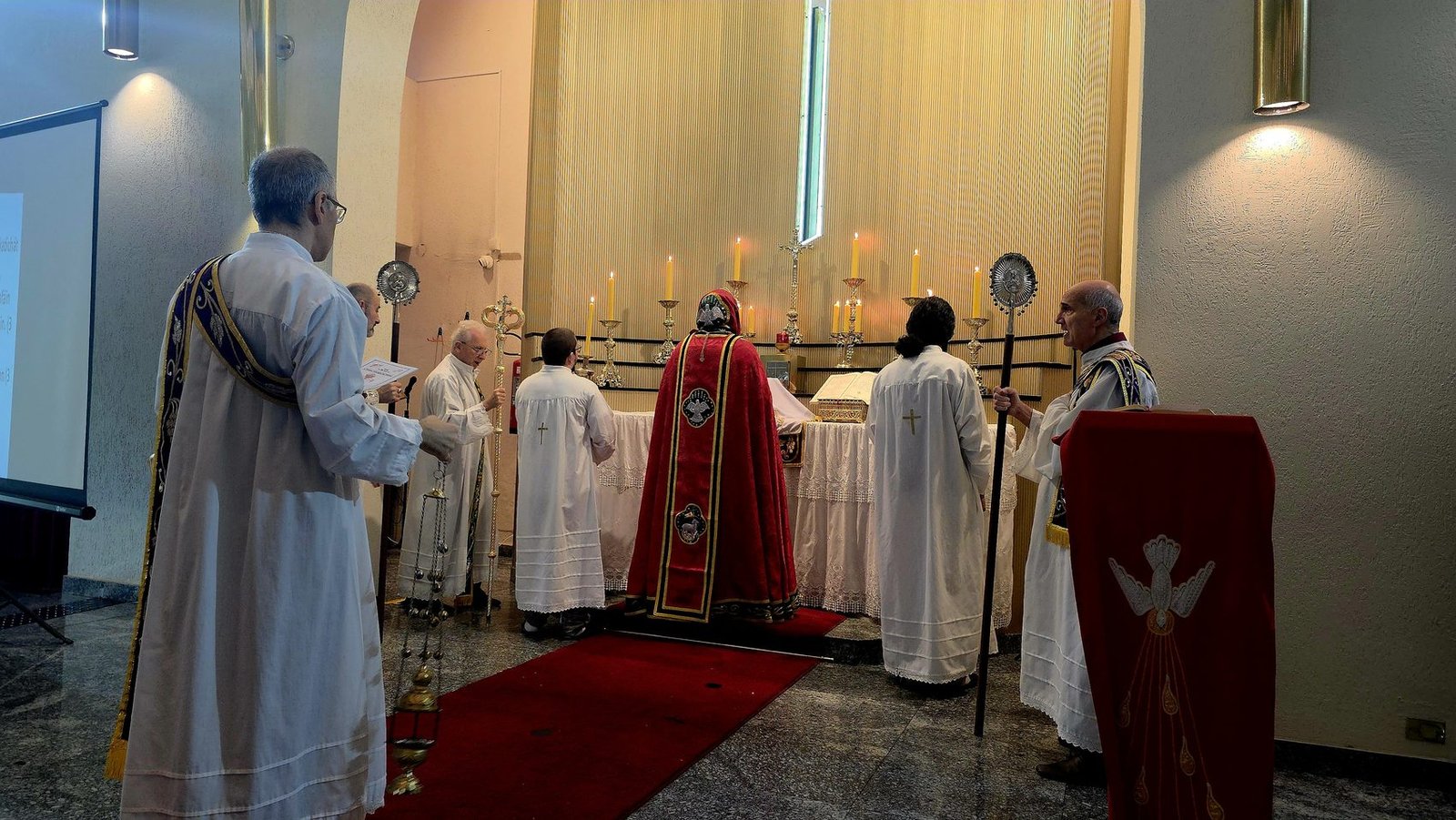 Padres na sacristia